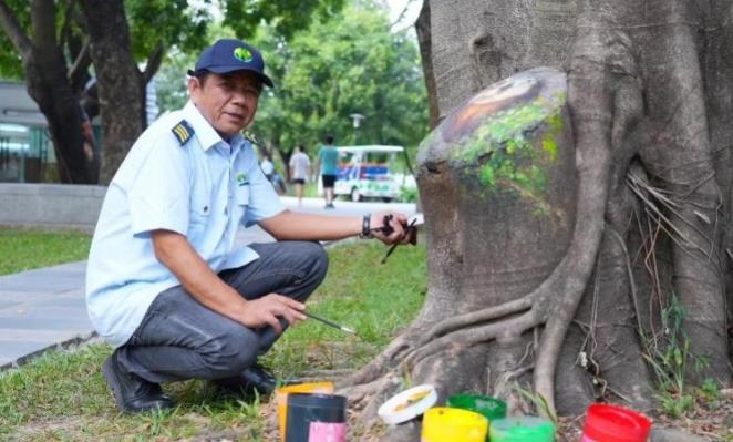 深圳52岁的“神笔”保安，把公园变成了“动物世界”，他的灵感来源于哪？