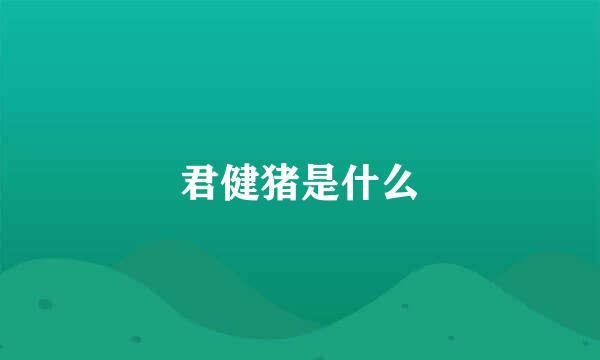 君健猪是什么