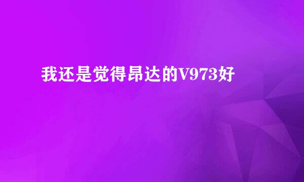 我还是觉得昂达的V973好