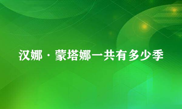 汉娜·蒙塔娜一共有多少季