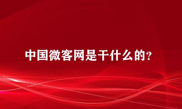 中国微客网是干什么的？