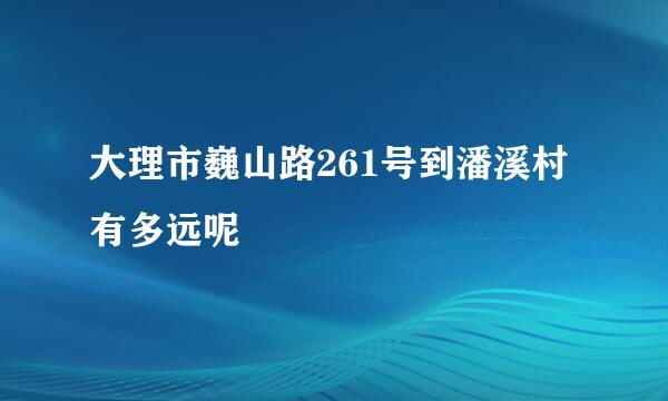 大理市巍山路261号到潘溪村有多远呢