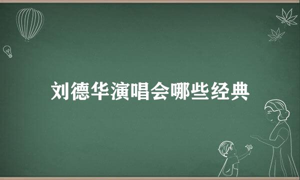 刘德华演唱会哪些经典