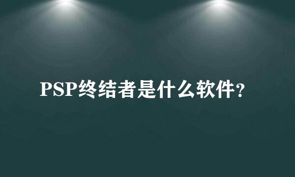 PSP终结者是什么软件？