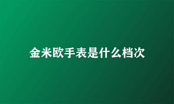 金米欧手表是什么档次