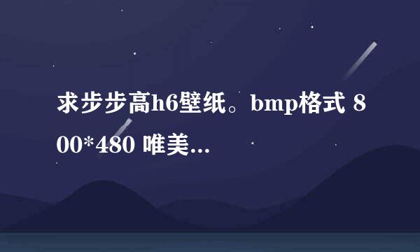 求步步高h6壁纸。bmp格式 800*480 唯美点的。漂亮的。多多益善。。我喜欢的话，加分。