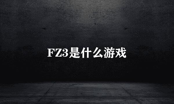 FZ3是什么游戏