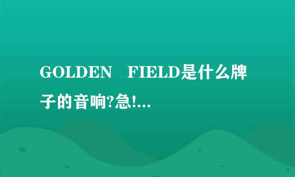 GOLDEN   FIELD是什么牌子的音响?急!!!!!