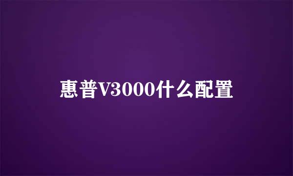 惠普V3000什么配置