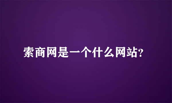 索商网是一个什么网站？