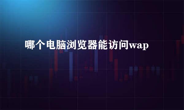 哪个电脑浏览器能访问wap