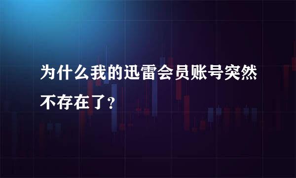 为什么我的迅雷会员账号突然不存在了？