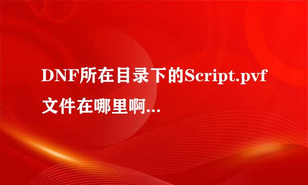 DNF所在目录下的Script.pvf文件在哪里啊```准确点```如题 谢谢了