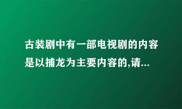 古装剧中有一部电视剧的内容是以捕龙为主要内容的,请问这部电