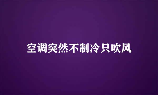 空调突然不制冷只吹风