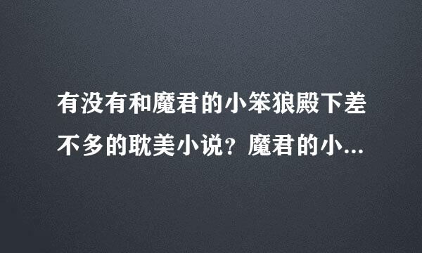 有没有和魔君的小笨狼殿下差不多的耽美小说？魔君的小笨狼殿下是属于什么类型的书？有的推荐两个把