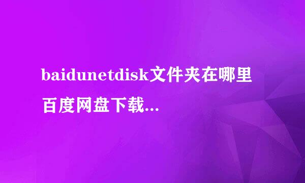 baidunetdisk文件夹在哪里 百度网盘下载的文件存在哪个文件夹里