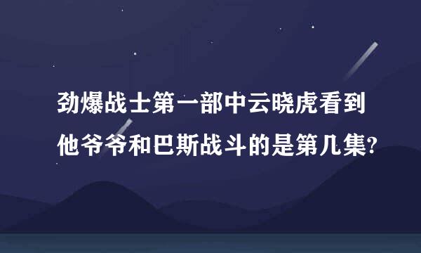 劲爆战士第一部中云晓虎看到他爷爷和巴斯战斗的是第几集?