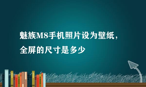 魅族M8手机照片设为壁纸，全屏的尺寸是多少