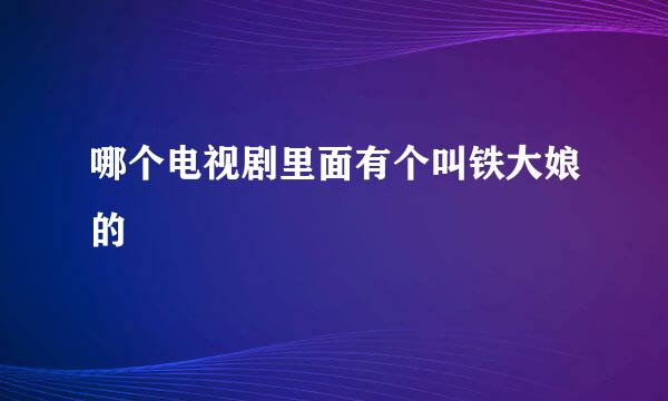 哪个电视剧里面有个叫铁大娘的