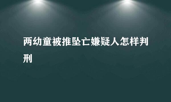 两幼童被推坠亡嫌疑人怎样判刑