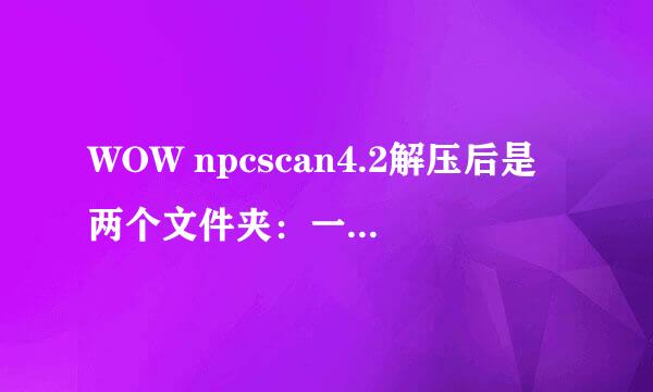 WOW npcscan4.2解压后是两个文件夹：一个是npcscan，一个是npcscan.overlay。请问怎么安装到WOW文件里啊？