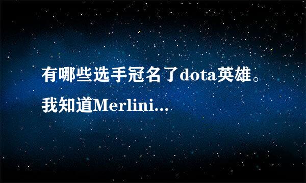 有哪些选手冠名了dota英雄。我知道Merlini，YaphetS和820.。