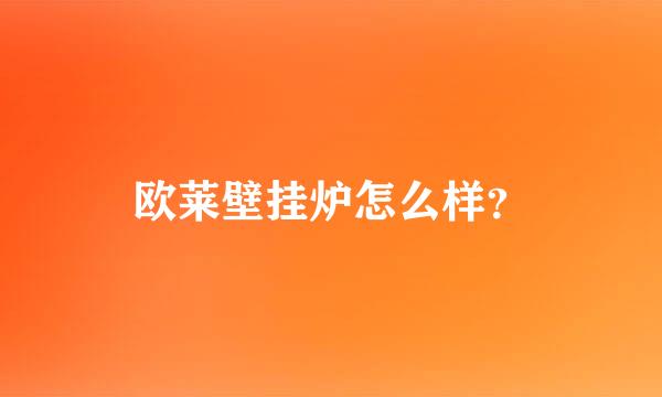 欧莱壁挂炉怎么样？