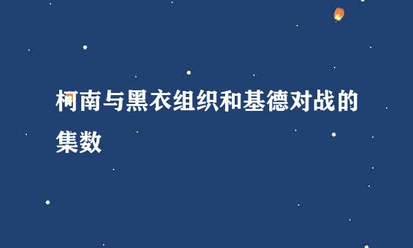 柯南与黑衣组织和基德对战的集数