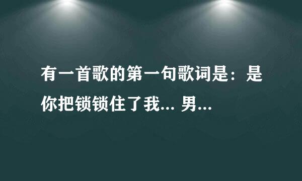 有一首歌的第一句歌词是：是你把锁锁住了我... 男声，请问是什么歌啊？