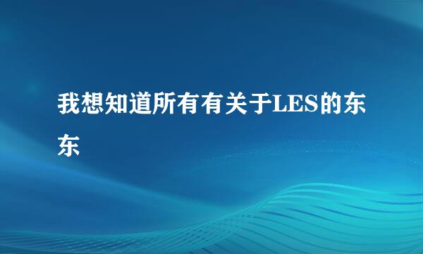 我想知道所有有关于LES的东东