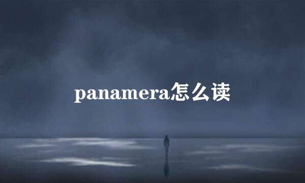 panamera怎么读