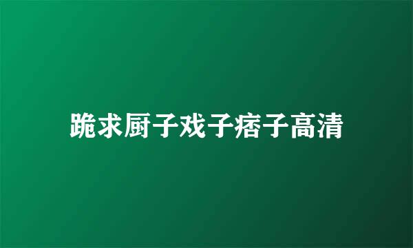 跪求厨子戏子痞子高清