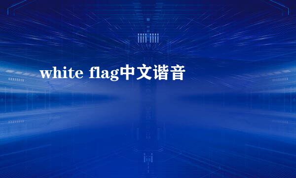 white flag中文谐音