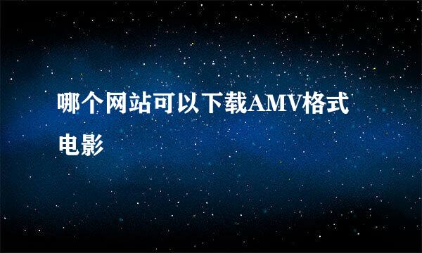 哪个网站可以下载AMV格式电影