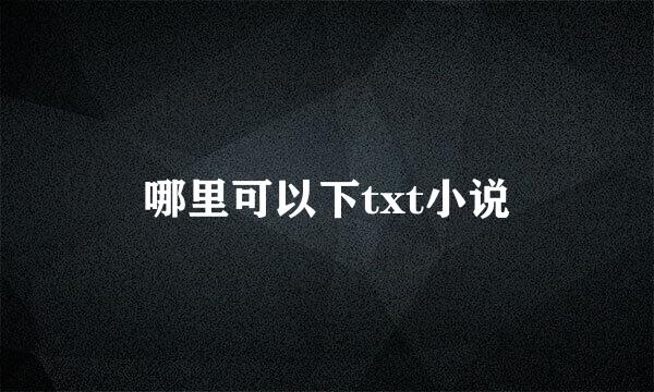 哪里可以下txt小说