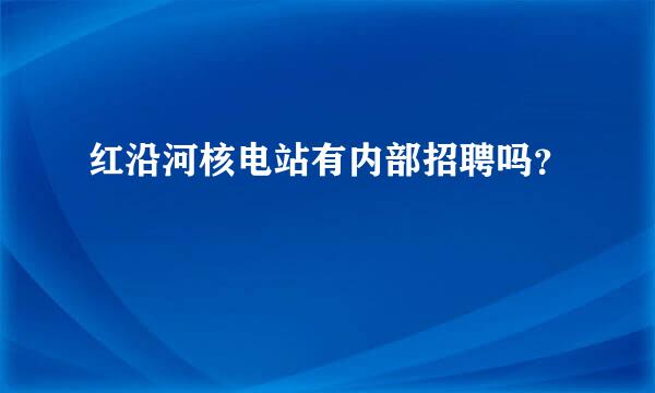 红沿河核电站有内部招聘吗？