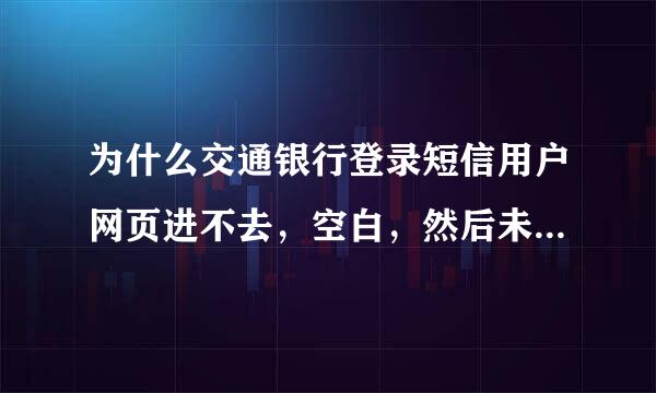 为什么交通银行登录短信用户网页进不去，空白，然后未响应。这是什么原因？