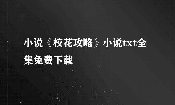 小说《校花攻略》小说txt全集免费下载