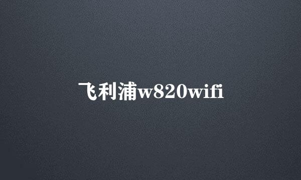 飞利浦w820wifi