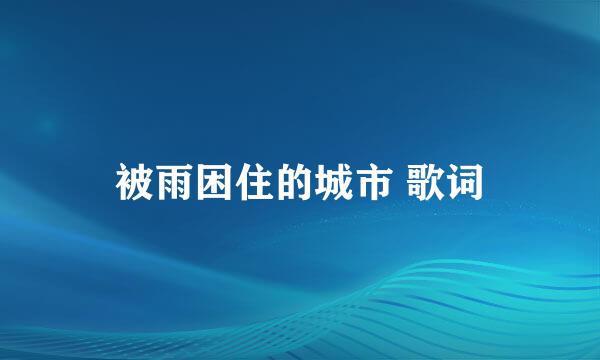 被雨困住的城市 歌词