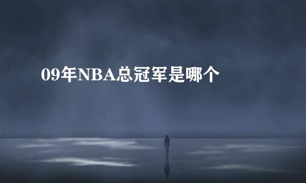 09年NBA总冠军是哪个ɘ