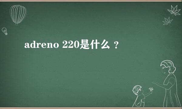 adreno 220是什么 ？