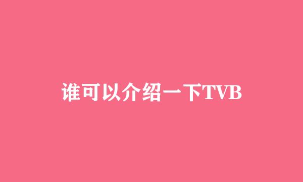 谁可以介绍一下TVB