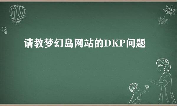 请教梦幻岛网站的DKP问题