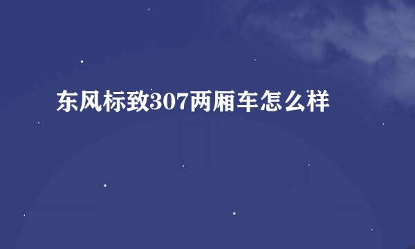 东风标致307两厢车怎么样