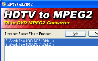 HDTVtoMPEG2_1.10.6怎样合并TP文件