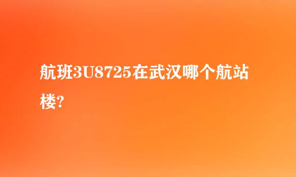 航班3U8725在武汉哪个航站楼?