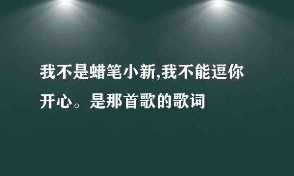 我不是蜡笔小新,我不能逗你开心。是那首歌的歌词