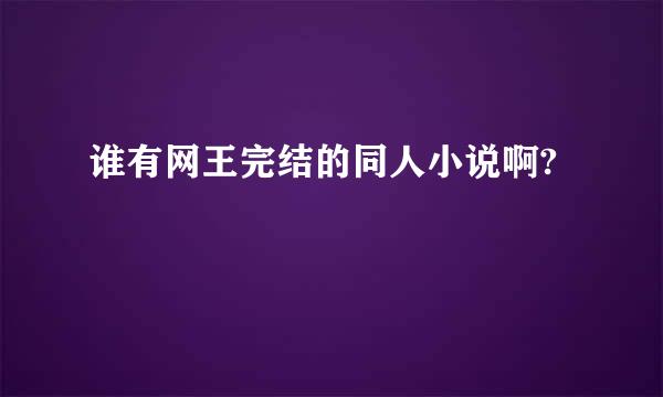 谁有网王完结的同人小说啊?